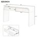 Unique Modern Rounded Silhouette And Smooth Surface Console Table With 2 Drawers For Living Room And Entryway_maomaolike.com