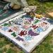 Camping Blanket Moisture Proof Camping Mat Jacquard Tapestry Cartoon Style Sofa Towel Blanket Multifunctional Sofa Blanket_maomaolike.com