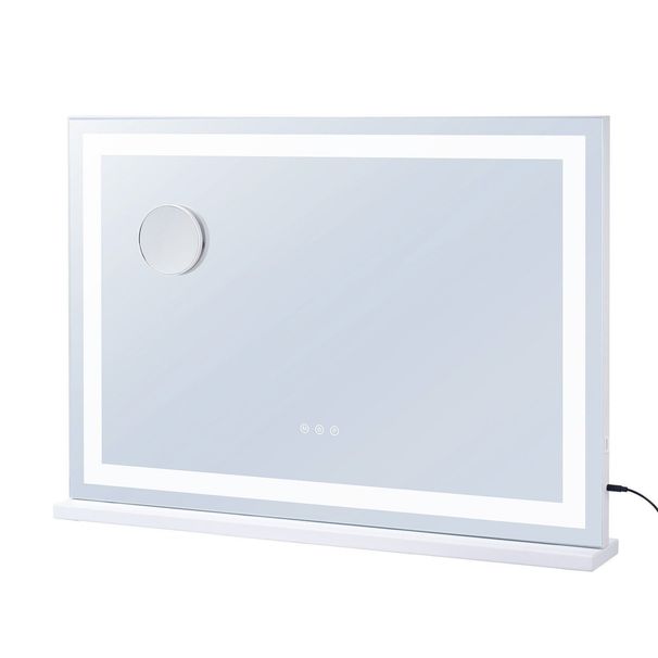 VEVOR Lighted Makeup Mirror 3 Color Vanity W/ USB Desktop Wall-mount 31.5x21.7in_maomaolike.com