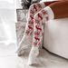 Christmas Autumn and Winter Snowflake Elk Long Knitted Over the Knee Stacked Socks Women 020_maomaolike.com