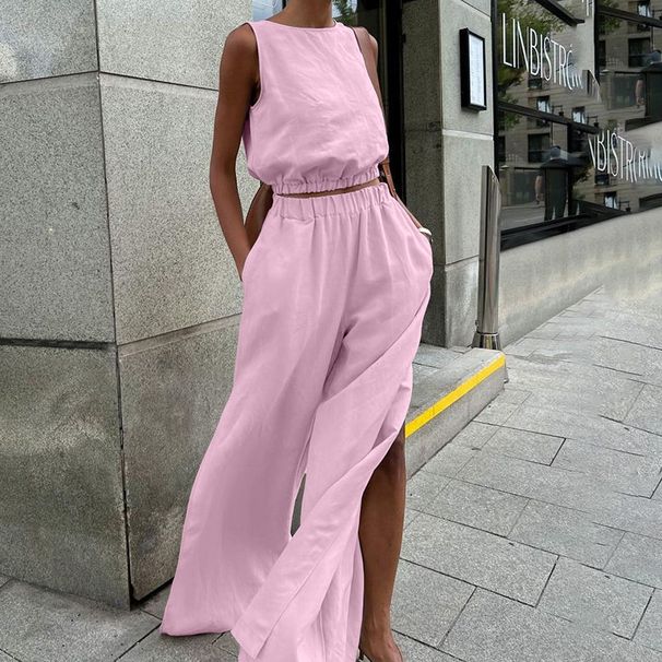 Women's Clothing all match slit slim solid color suit _maomaolike.com