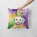 Maltipoo King Of Mardi Gras Throw Pillow Machine Washable, Indoor Outdoor Decorative Pillow For Couch, Bed Or Patio, 18Hx18W_maomaolike.com