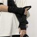 Unisex Casual all-purpose Christmas Fingertip gloves Solid color jacquard adult striped gloves_maomaolike.com