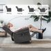 Futon Sofa Bed, Velvet Futon Couch For Living Room, Recliner Sleeper Sofa Bed With 2 Cup Holders, Removable Armrests, Metal Legs, Gray_maomaolike.com