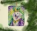 Kuvasz King Of Mardi Gras Porcelain Ornament Christmas Tree Hanging Decorations For Home Christmas Holiday, Rectangle, Gift, Multicolor_maomaolike.com