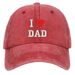 Unisex Washed cotton Embroidery DAD Alphabet baseball hat Father's Day gift hat Hip Hop hat_maomaolike.com