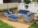 10 Piece PE Rattan Patio Furniture Set, Sectional Sofa Set, Outdoor Patio Furniture Set With Cushions & Tempered Glass Coffee Table_maomaolike.com