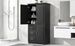 Tall And Wide Storage Cabinet With Doors For Bathroom/Office, Three Drawers_maomaolike.com