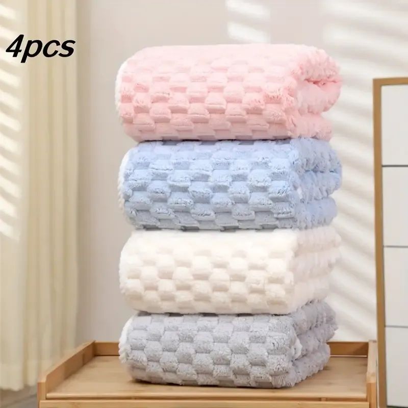 Luxury Microfiber Bath Towels 4-Pack Ultra Lightweight & Hypoallergenic For Spa, Gym, Travel | Super Soft Set, 4 Colors_maomaolike.com