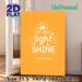 Bible Verse "Let Your Light Shine" Painting Poster, Warm Orange Minimalist Graphic Poster, Uplifting Spiritual Decor Ideal For Home, Office, Bedroom_maomaolike.com