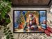 Schnauzer And Santa Claus Doormat Front Door Mat Indoor Outdoor Rugs For Entryway, Non Slip Washable Low Pile, 24H X 36W_maomaolike.com