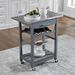 Mobile Rolling Kitchen Island Trolley Serving Cart With Underneath Drawer & Slide-Out Wire Storage Basket_maomaolike.com