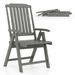 Foldable Patio Chair All-Weather HDPE Outdoor Dining Chair With Armrest For Indoor And Outdoor Settings, Living Room, Balcony, Porch, Patio, Etc_maomaolike.com