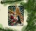 Bernese Mountain Dog And Santa Claus Porcelain Ornament Christmas Tree Hanging Decorations For Home Christmas Holiday, Rectangle, Gift, Multicolor_maomaolike.com