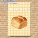 French Bread Themed Painting Poster, Warm Watercolor Style Poster, Plump Bread With Yellow Gingham Background And "Bonjour!" Text, Adds Cozy Warm_maomaolike.com