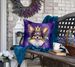 Papillon King Of Mardi Gras Throw Pillow Machine Washable, Indoor Outdoor Decorative Pillow For Couch, Bed Or Patio, 18Hx18W_maomaolike.com