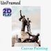 Monumental Heroic Sculpture Painting Poster, Vintage-toned Dramatic Statue Group Poster, Artistic Historical-inspired Decor Suitable For Living Room_maomaolike.com