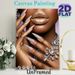 Glittery Glamour Painting Poster, Luxurious Sparkly Lips & Glitter Stiletto Nails With Diamond Jewelry Poster, Eye-catching Glamorous Decor Ideal For_maomaolike.com