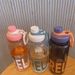 0.6L/0.8L/1L Large Capacity Water Bottles Plastic Leak Proof Travel Kettle With Handle Strap Lightweight Sports Shaker_maomaolike.com