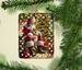 Shiba Inu And Santa Claus Porcelain Ornament Christmas Tree Hanging Decorations For Home Christmas Holiday, Rectangle, Gift, Multicolor_maomaolike.com
