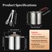 304 Stainless Steel Fry With Basket And Lid Food Grade Fryer Multifunctional Deep Frying Pot 3.2Quart_maomaolike.com