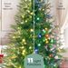 6FT Pre-Lit Aspen Fir Artificial Christmas Tree With Wreath & Garland,Grass Green Xmas Tree With 380 Multi-Color LED Lights, 11 Lighting Modes, 861 PE Branch Tips, For Indoor Holiday Decor_maomaolike.com
