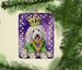 Komondor King Of Mardi Gras Porcelain Ornament Christmas Tree Hanging Decorations For Home Christmas Holiday, Rectangle, Gift, Multicolor_maomaolike.com