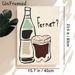 Fernet Themed Painting Poster, Minimalist Hand-drawn Wine Bottle & Iced Glass Poster, Stylish Beverage-themed Decor Ideal For Home Bar, Kitchen Or_maomaolike.com