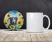 Scottish Deerhound In Sunflowers Large Sandstone Coasters Pack Of 4 Absorbent Round Coasters Decor Gifts For Men Or Women, 4 In, Multicolor_maomaolike.com