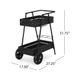 CREASION Mobile Bar Cart Iron Frame Rolling Serving Cart Home Bar Furniture With Storage Shelf For Wine Glasses Bottles_maomaolike.com