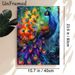 Peacock Themed Painting Poster, Vibrant Watercolor-Style Vivid Peacock With Colorful Feathers Poster, Eye-catching Artistic Decor Ideal For Living_maomaolike.com