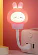 New Smart Voice-Controlled - Little Rabbit And Kitten USB Bedroom Bedside Animal Sound-Controlled Plug-in Night Light_maomaolike.com
