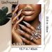 Glittery Glamour Painting Poster, Luxurious Sparkly Lips & Glitter Stiletto Nails With Diamond Jewelry Poster, Eye-catching Glamorous Decor Ideal For_maomaolike.com