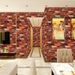 New Red Brick Block Wallpaper Self-Adhesive Restaurant Kitchen Waterproof Moisture-Proof College Dormitory Bookshelf_maomaolike.com