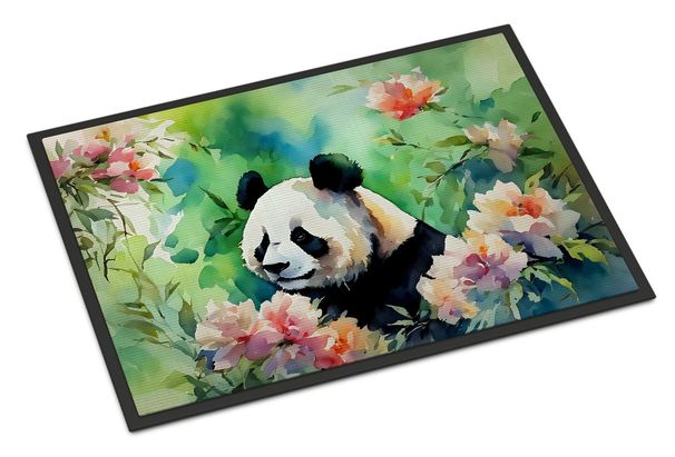 Panda Doormat Front Door Mat Indoor Outdoor Rugs For Entryway, Non Slip Washable Low Pile, 24H X 36W_maomaolike.com