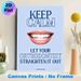 Orthodontist Motivational Painting Poster, Minimalist Typographic & Bright Smiling Teeth Poster, Lighthearted Dental Care Reminder Ideal For Dental_maomaolike.com