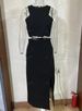 Women's Solid Color Round Neck Sleeveless Top High Waist Slit Skirt Suit_maomaolike.com