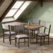 Dining Chairs Set Of 4, Linen Fabric Kitchen Chairs With Rubberwood Legs_maomaolike.com