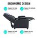 Recliner Chair, Classic And Traditional Manual Recliner Chair With Comfortable Arms And Back Single Sofa For Living Room, Black_maomaolike.com