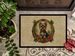 Yorkie Christmas Flowers Doormat Front Door Mat Indoor Outdoor Rugs For Entryway, Non Slip Washable Low Pile, 24H X 36W_maomaolike.com