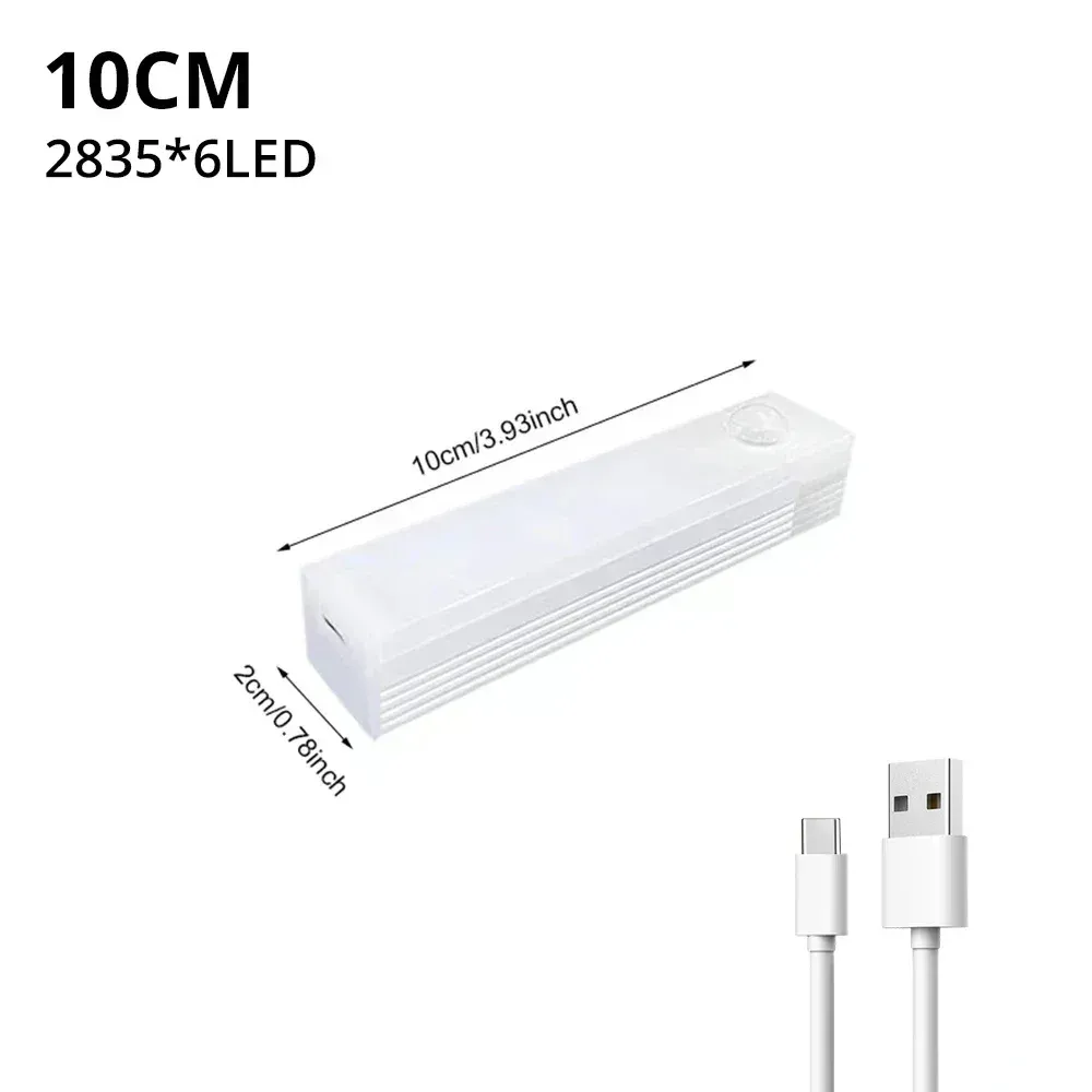 Motion Sensor Wireless Rechargeable LED Night Light Closet Cabinet Wardrobe Lamp Kitchen Staircase Backlight_maomaolike.com