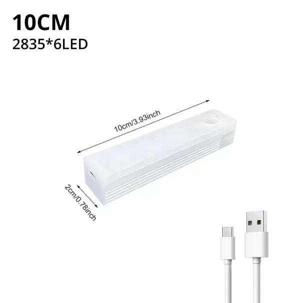 Motion Sensor Wireless Rechargeable LED Night Light Closet Cabinet Wardrobe Lamp Kitchen Staircase Backlight_maomaolike.com