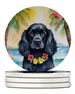 Cocker Spaniel Luau Large Sandstone Coasters Pack Of 4 Absorbent Round Coasters Decor Gifts For Men Or Women, 4 In, Multicolor_maomaolike.com