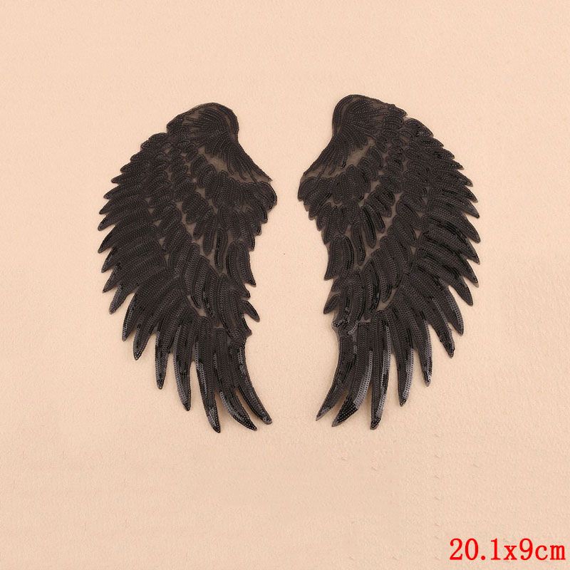 Angel Wings Patches For Clothing Big Patches For Clothing Large Patch Sequin Patch Diy Patch Sequin Applique Iron On Patch_maomaolike.com