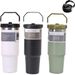 30 Oz Stainless Steel Thermos Mug Tritan Material Double Layer Vacuum Insulation Tape Handle, Perfect For Iced And Hot_maomaolike.com