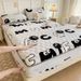 Milk Velvet Single Piece Winter Thickened Dustproof Coral Fleece Non-Slip Bed Sheet Mattress Protector Cover_maomaolike.com