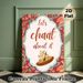 Chaat Themed Painting Poster, Vibrant Vintage Exotic Floral & Indian Snack Art Poster, Witty Typography Design, Ideal For Kitchen And Dining Room_maomaolike.com