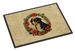 Appenzeller Sennenhund Christmas Flowers Doormat Front Door Mat Indoor Outdoor Rugs For Entryway, Non Slip Washable Low Pile, 24H X 36W_maomaolike.com