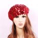 Hot Sale Women's Fashion Mermaid Sequins Beret Ladies Magic Color Change Performance Stage Hat A Variety Of Colors Optional_maomaolike.com