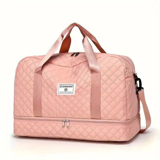 Travel Bag, Large Capacity Women's Fitness Bag, Luxurious Oversized Handbag, Fashionable And Practical Compartment Design, Multifunctional With Dry Wet Separation And Convenient Side Pockets_maomaolike.com